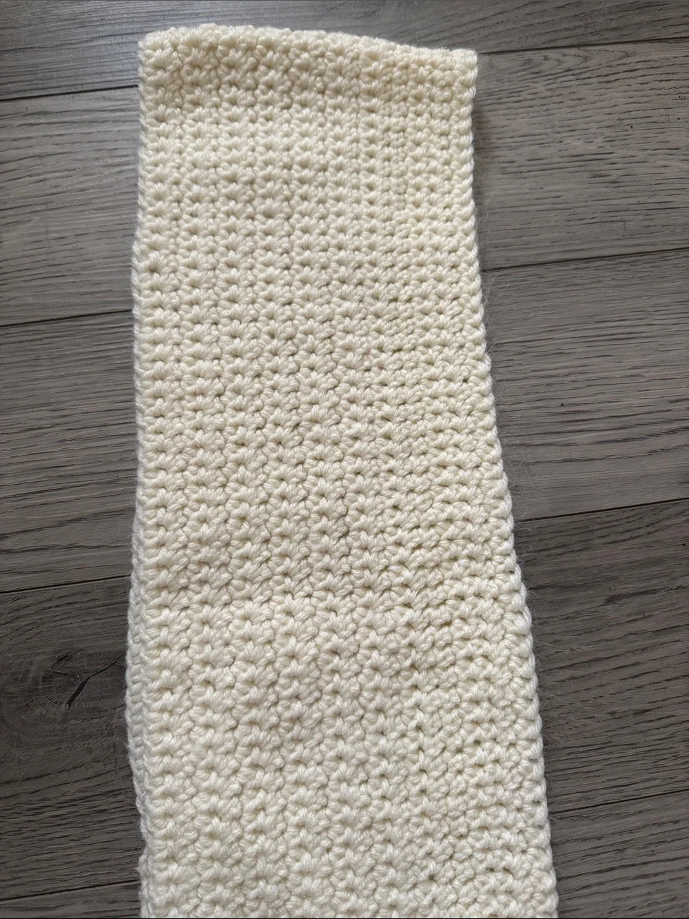 Cream Crochet Infinity Scarf Wrap